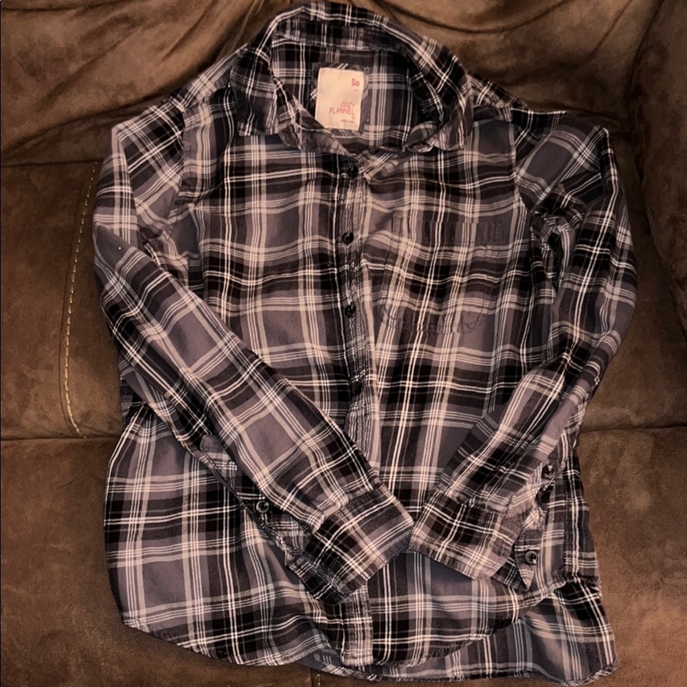 Plaid Black and Gray Women’s Shirt